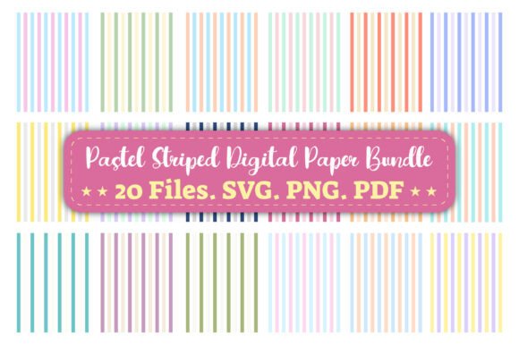 Download Pastel Striped Digital Paper Bundle - Pastel Collection