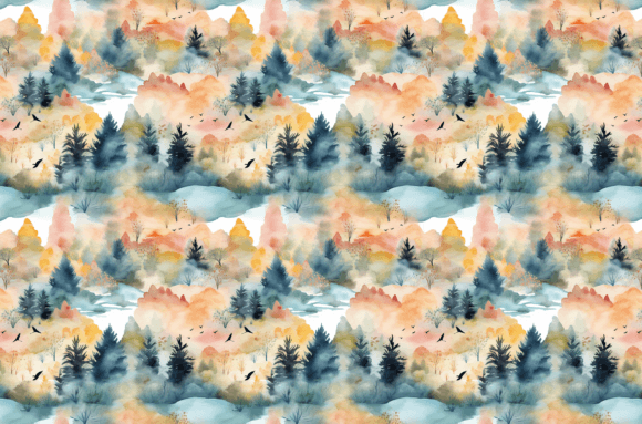 Download Watercolor Nature Patterns - Colorful - Nature patterns Collection