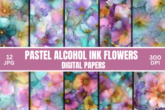 Download Pastel Alcohol Ink Flowers Backgrounds - Pastel Collection