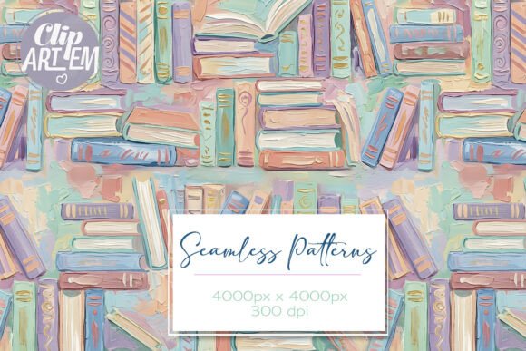 Download Bookworm Seamless Pattern Pastel Colors - Pastel Collection