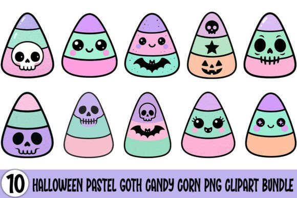 Download Halloween Pastel Goth Candy Corn PNG - Pastel Collection