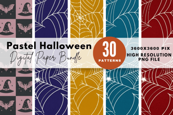 Download Pastel Halloween Digital Paper Bundle - Pastel Collection