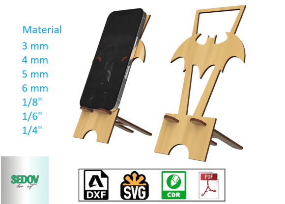 Download Bat Icon Laser Cut Mobile Phone Stand - Mobile Collection