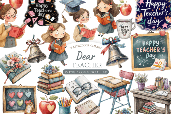 Download Pastel Retro School Graphics Pack - Pastel Collection
