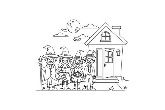 Download Halloween Kids Trick or Treat Vector Ill - Trick or treat vector Collection
