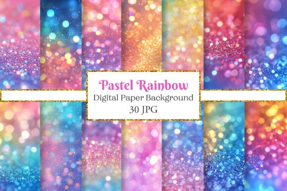 Download Pastel Rainbow Digital Backgrounds - Pastel Collection