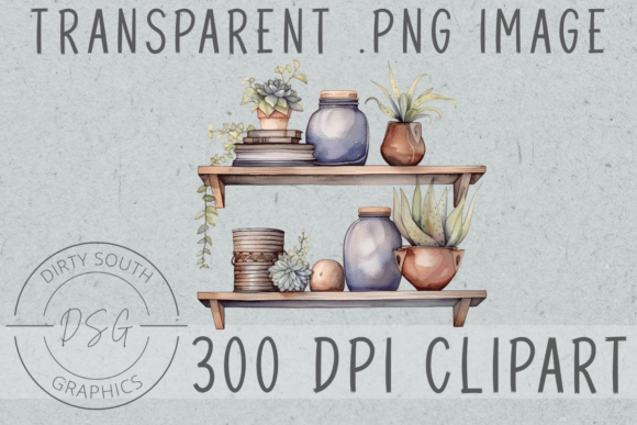 Download Watercolor Boho Decor Shelf - Boho decor Collection