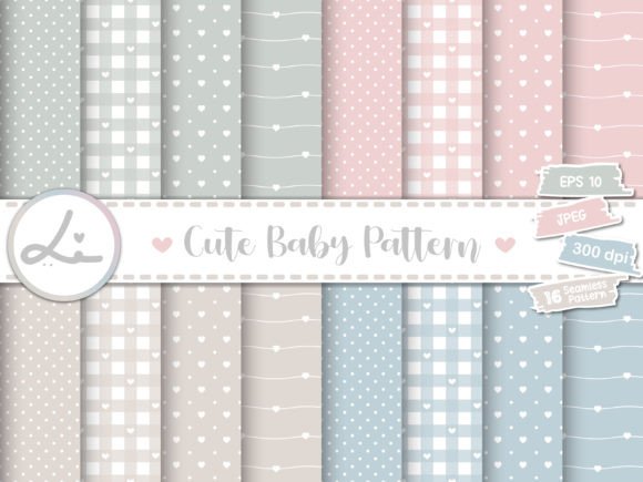 Download Cute Baby Pastel Digital Papers - Pastel Collection